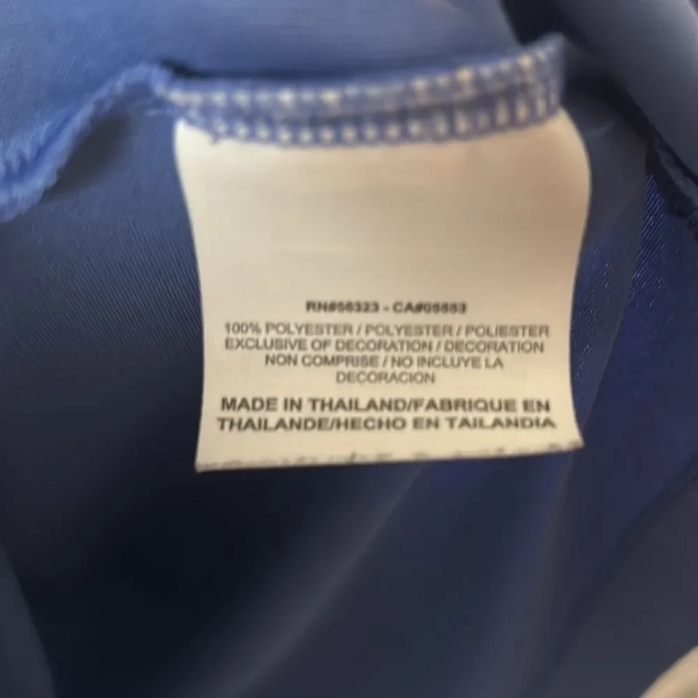 Nike Golf Blue Button Up Textured Print Detail Collared Polo Size Medium